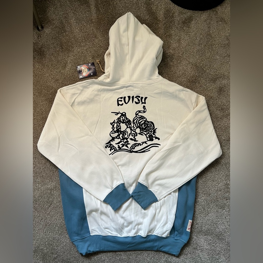 Evisu y2k white and blue big size 3xl 4xl